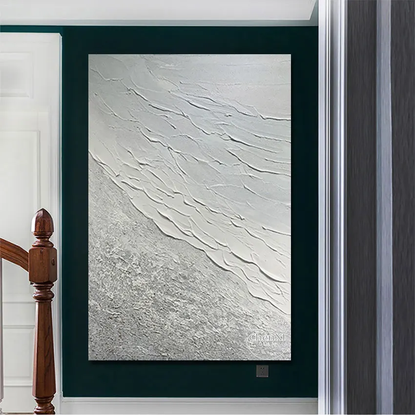 Erano Onde Sull'Acqua Pittura A Olio Astratta, Arte Della Casa Della Parete, Tela Dell'Immagine Della Mano, Vendita Calda, Opere D'Arte Per La Camera 