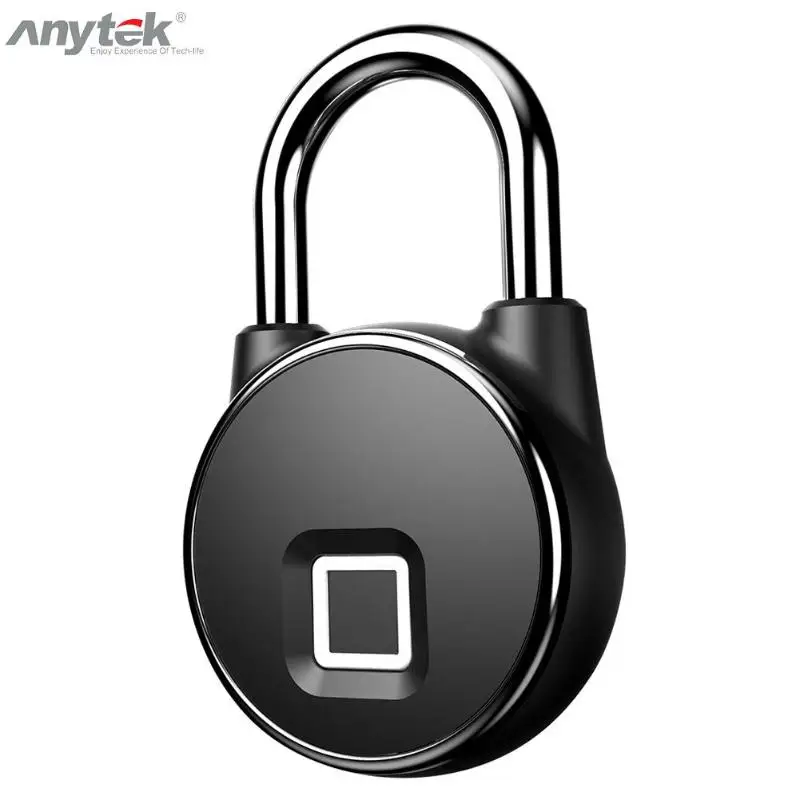 Anytek P22 перезаряжаемый умный БЕСКЛЮЧЕВОЙ биометрический замок для отпечатков пальцев IP66 водонепроницаемый замок для защиты от кражи