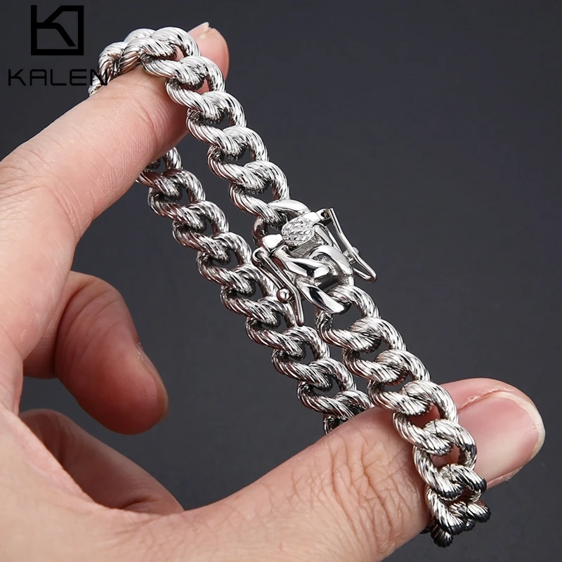 Men Bracelet Stainless Steel Curb Cuban 