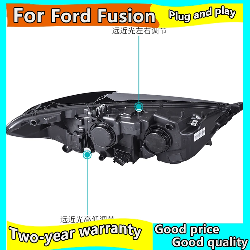 Автомобильный Стайлинг для Ford Fusion фар 2013 2017 Mondeo светодиодный головной фонарь H7 D2H