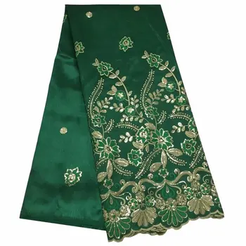 

Hot sales George Lace Fabric With Sequin Lace Nigerian George Wrapper High Quality African George Fabric For Dress 5yards FY821