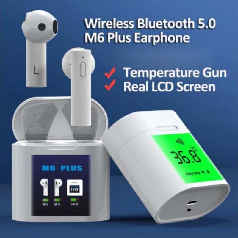 Прямая поставка TWS M6 Plus гарнитура мини наушники Bluetooth 5 0 шники с температурным