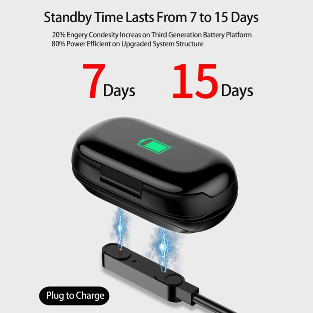 M1 Newest AI Smart Watch With Bluetooth Earphone Heart Rate Monitor Smart Wristband Long Time Standby Sport Watch Men