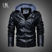 Мужские Куртки из искусственной кожи, верхняя одежда, кожаная байкерская куртка с капюшоном, мужская мода, мотоциклетные куртки, мужские зимние осенние куртки для мотоциклистов