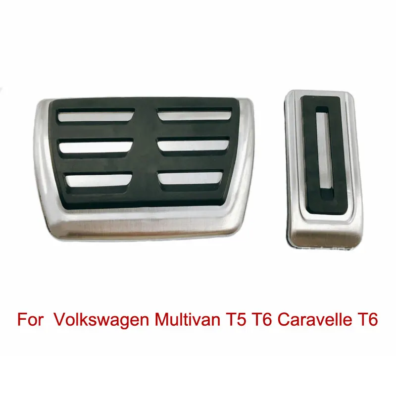 AT Автомобильные педали для Volkswagen Multivan T5 T6 Caravelle T6, газовое топливо, педаль тормоза, накладки, MT AT, колодки, коврики для автомобиля, Стайлинг - Название цвета: AT