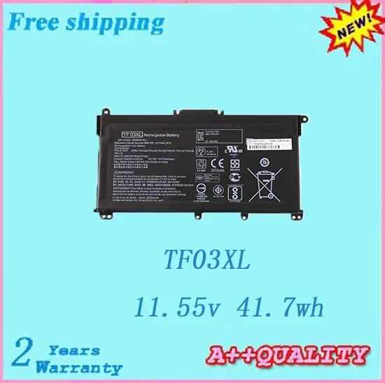 

11.55v 41.7wh battery For Hp TF03XL For HP Pavilion 14-BF Series notebook Batteries free shipping