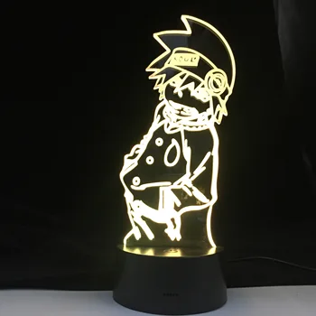

Anime Soul Eater Figure Acrylic 3d led Lamp Nightlight for Child Bedroom Decor Rgbw Colorful Desk Lamp Led Night Light Dropship