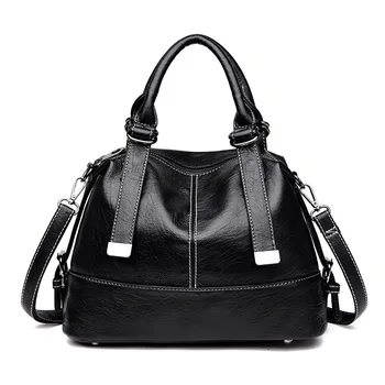 

Big Size Shoulder Bags For Women Messenger Bags Lady Tote Bag Vintage Luxury Handbags Patchwork Genuine Leather Bag