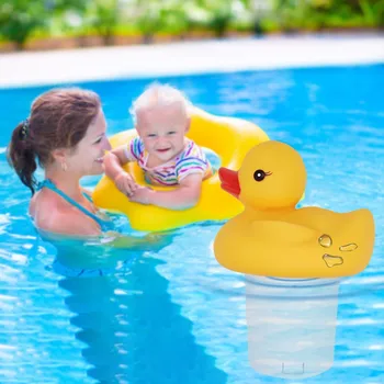 

Swimming Pool Spa Chlorine Bromine Chemical Tablet Duck Shape Float Dispenser For Swimming Pool