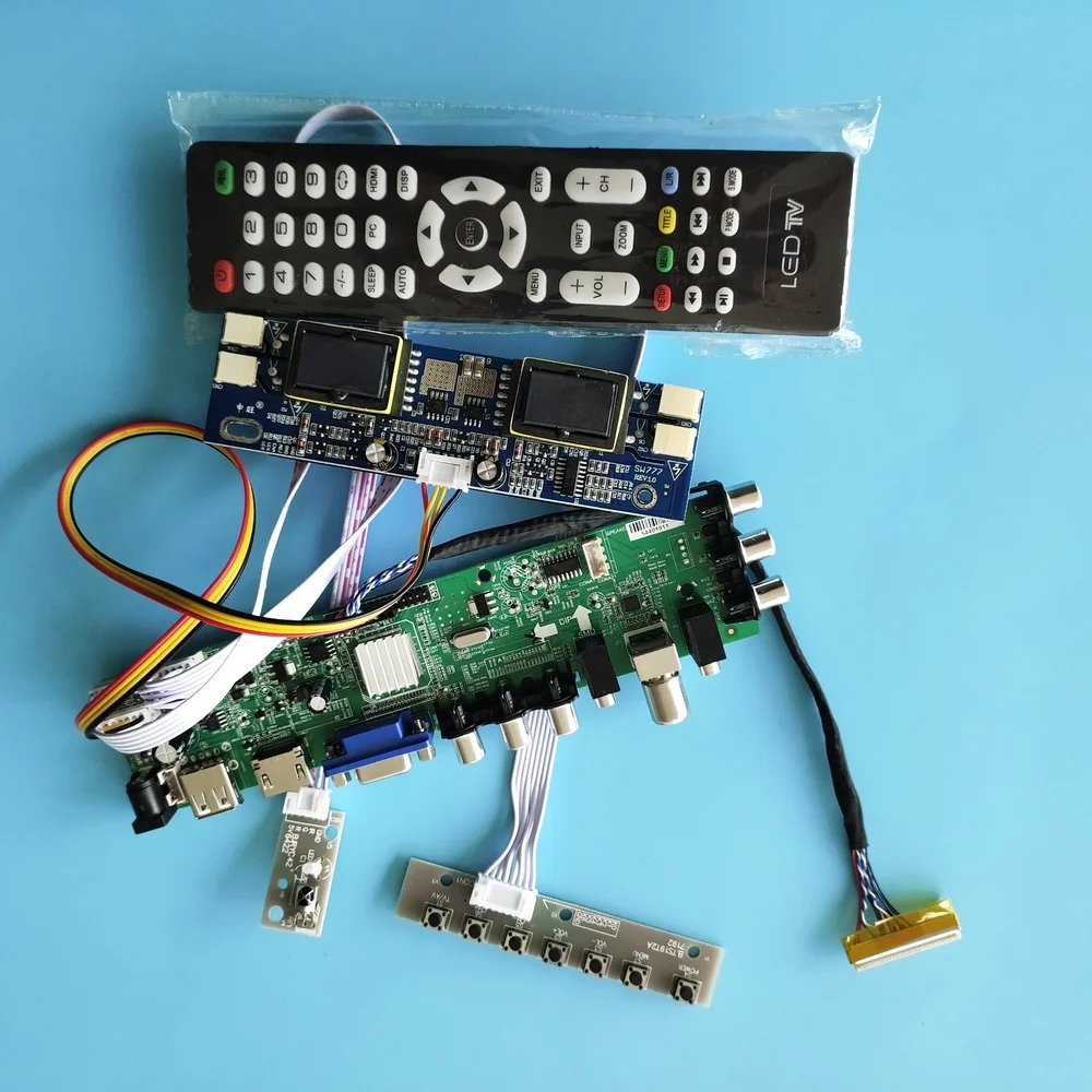 

Набор для M190A1-L0C/M190A1-L10 AV TV USB 4 CCFL 30pin цифровая ЖК-панель 1440X900 DVB-T HDMI VGA плата контроллера 19 "пульт дистанционного управления
