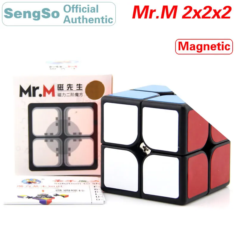

ShengShou Mr.M 2x2x2 Magnetic Magic Cube SengSo 2x2 Magnets Speed Puzzle Antistress Educational Toys For Children