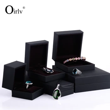 

Oirlv Jewelry Box PU Leather Jewelry Box for Ring Necklace Bracelet Holder Gift Jewellery Packing Boxes Exhibition Prop