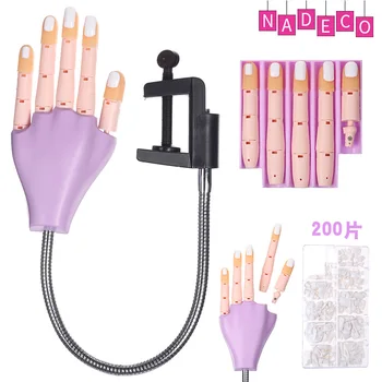 

Nano Flute Kou Manicure Implement Finished Product Purple Nail Art Beginners Practice Hand Prosthetic Hand Deconstructabl