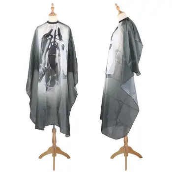 

New Black Hair Cutting Capes Barber Gradient Cloth Clipper Printed Cloth Anti-static Hairdressing Tool
