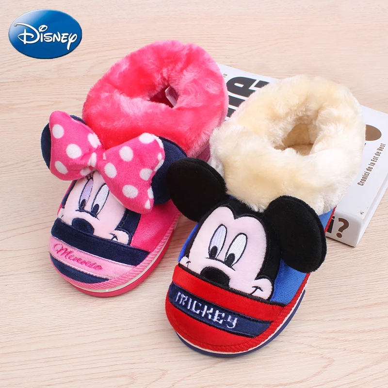 Оригинальные домашние тапочки из хлопка с героями мультфильмов disney теплая
