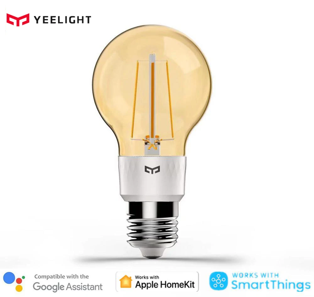 Умная Светодиодная лампа Yeelight в форме шара с Wi Fi дистанционным управлением через