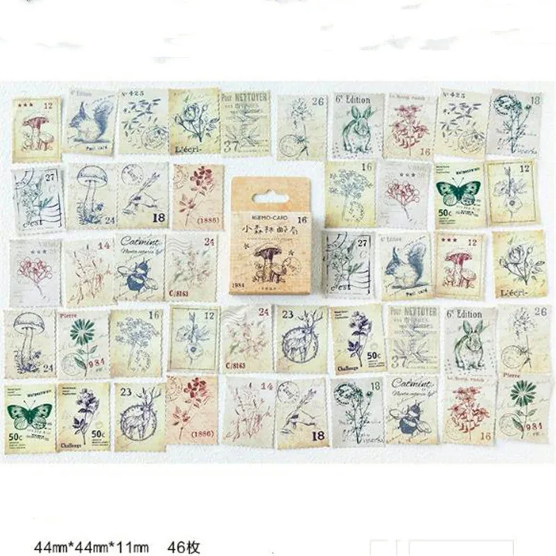 Креативные клейкие наклейки новая лесная почтовая марка DIY Украшение Дневник Книга для записей наклейки детский подарок