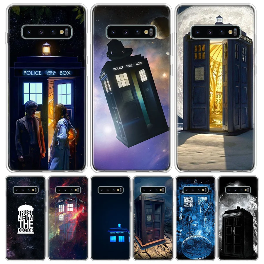 كريم يوسيرين يوريا للركب Tardis Box Doctor Who Cover Phone Case For Samsung Galaxy A70 A50 ... coque iphone 12 Doctor Who Tardis Quotes Blue