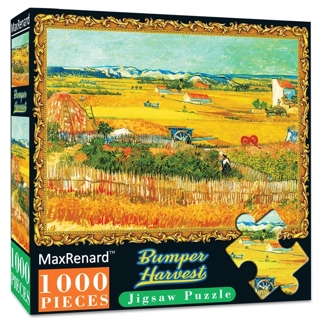 MaxRenard Puzzle 1000 Pieces Adult Puzzle Jigsaw 50*70cm Noble Deer Family Assembling Animal Photos Puzzles Toys for Adults Bumper Harvest
