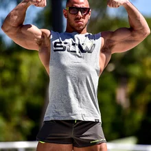 Мышцы брата Фитнес крутой тренд новые летние Стиль Slim Fit дышащий хлопок Спортивный жилет Для Мужчин's