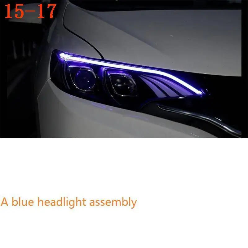 Assessoires Drl Cob боковая Поворотная сигнальная лампа, Светодиодные Автомобильные стильные фары, задние Автомобильные фары в сборе для Honda Fit - Цвет: MODEL N