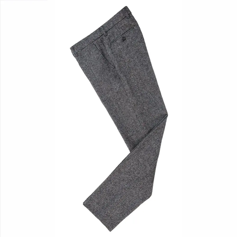 Men's Tailor dark gray overcheck Suit Sets Wedding Dress Suit Groom Wear Tuxedo Jacket With Pant(Jacket+bowtie+Pant