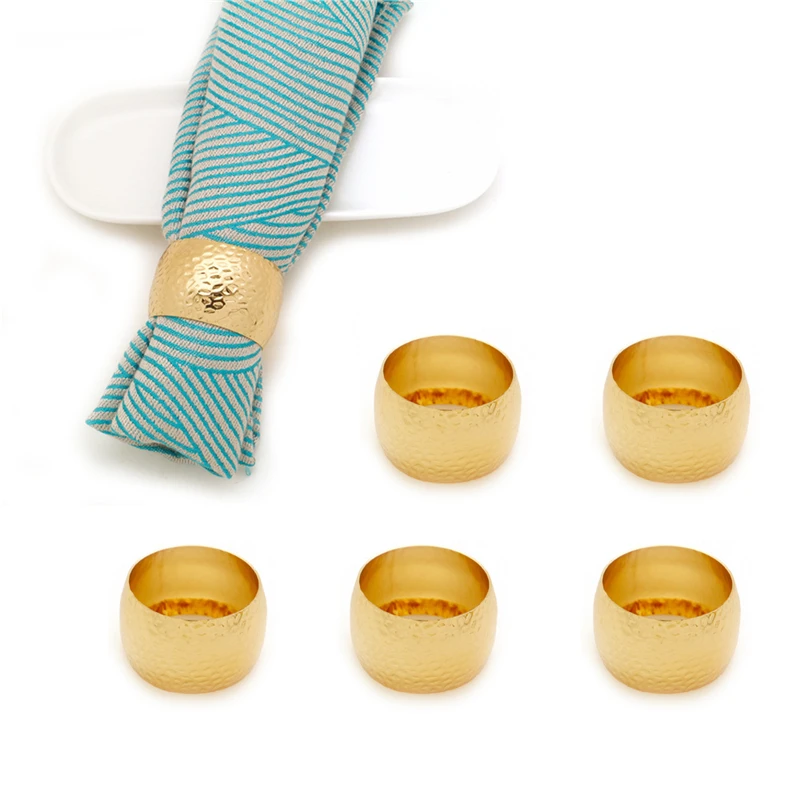 

1Pc Napkin Ring Chinese Napkin Buckle Metal Napkin Ring Model Room Napkin Buckle Cloth Circle Simple Modern Round