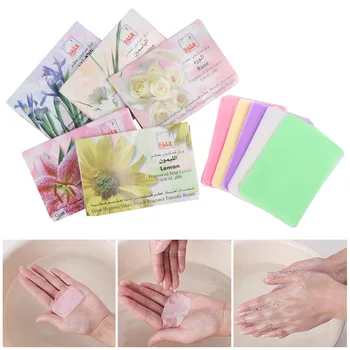 

1box Portable SoapPaper Sheets Washing Hand Bath Clean Scented Slice Sheets Disposable Boxe Soap Portable Mini Paper soap flakes