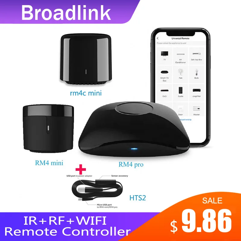 BroadLink RM4 Pro+ HTS2 Version with Temp and Humidity Sensor Wireless