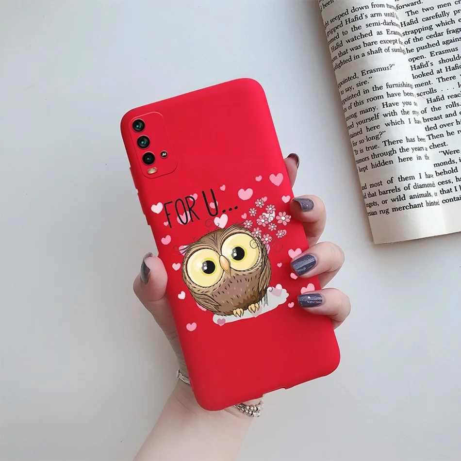 Redmi 9T Case For Xiaomi Redmi 9T Cover 2021 Love Heart Coque Soft Silicone Rainbow Funda For Xiaomi Redmi 9T Phone Case 6.53''