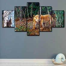 Canvas Art Oil Painting Leopard in the jungle Art Poster Picture Wall Decor Modern Home Decoration For Living room Office