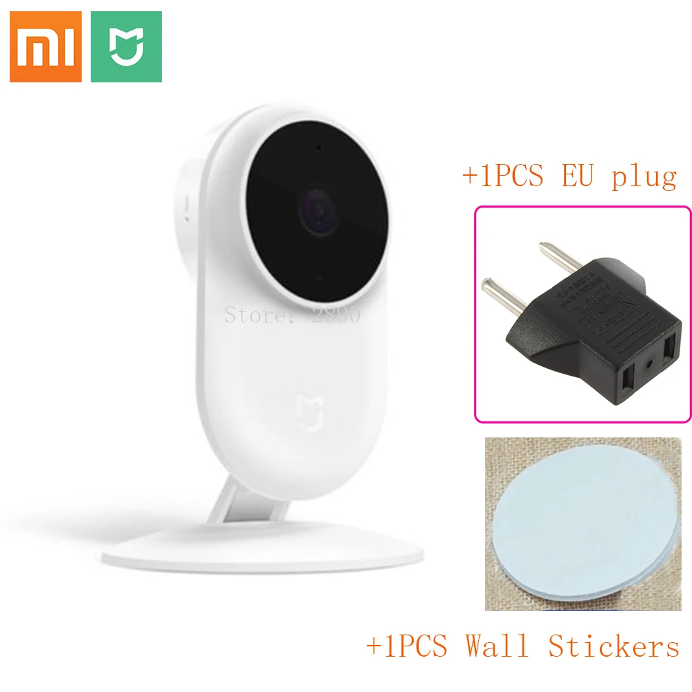 Xiaomi Mijia, новинка, 1080 P, IP камера, 130 градусов, FOV, ночное видение, 2,4 ГГц, двухдиапазонный, WiFi, Xiaomi, домашний комплект, монитор безопасности - Цветной: Camera and