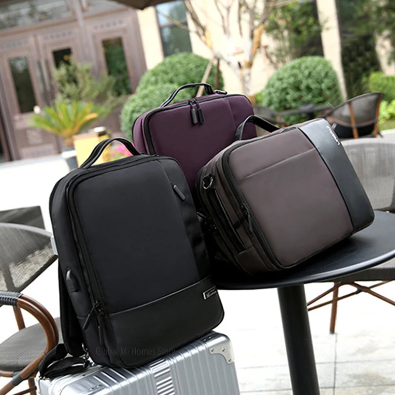 

Men's computer backpack, shoulder bag, shoulder bag, handbag, three-purpose business backpack, student bag, travel bag