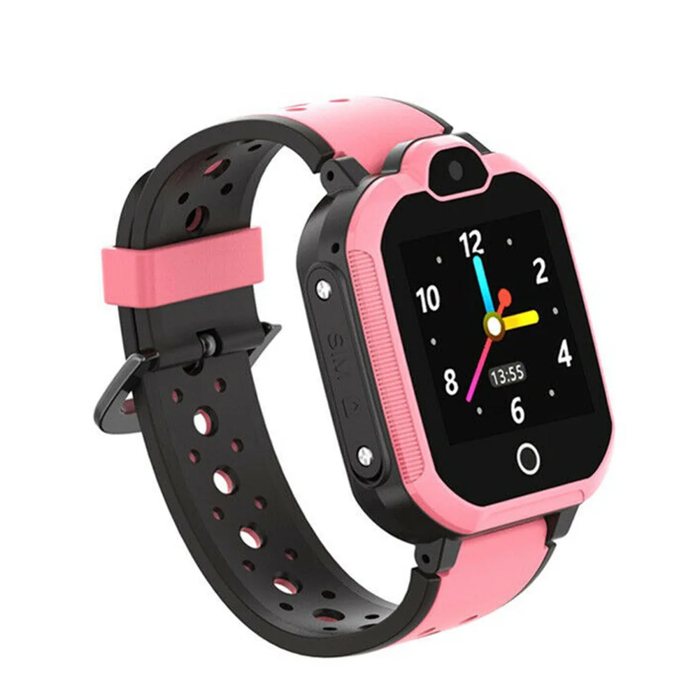 Pink Kids 4G Smart Watch GPS Locator Dual-Core Alarm Bluetooth WiFi for Children Gift GK99 - Цвет: Pink