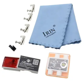 

Violin Accessory Cleaning Cloth Mute Pad Tuner Tuning Flute Rosin Kit For Violin