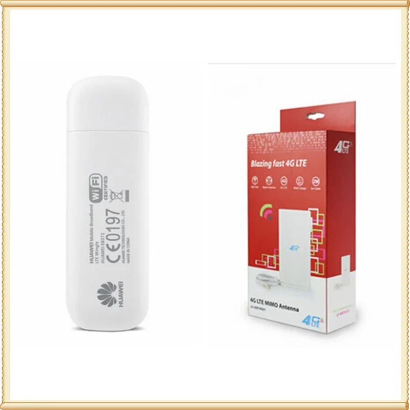 

E8372 E8372h-155 150Mbps LTE Wifi Modem 4Gusb dongle + 4G Signal Amplifier Antenna 2M cable double TS9 connector