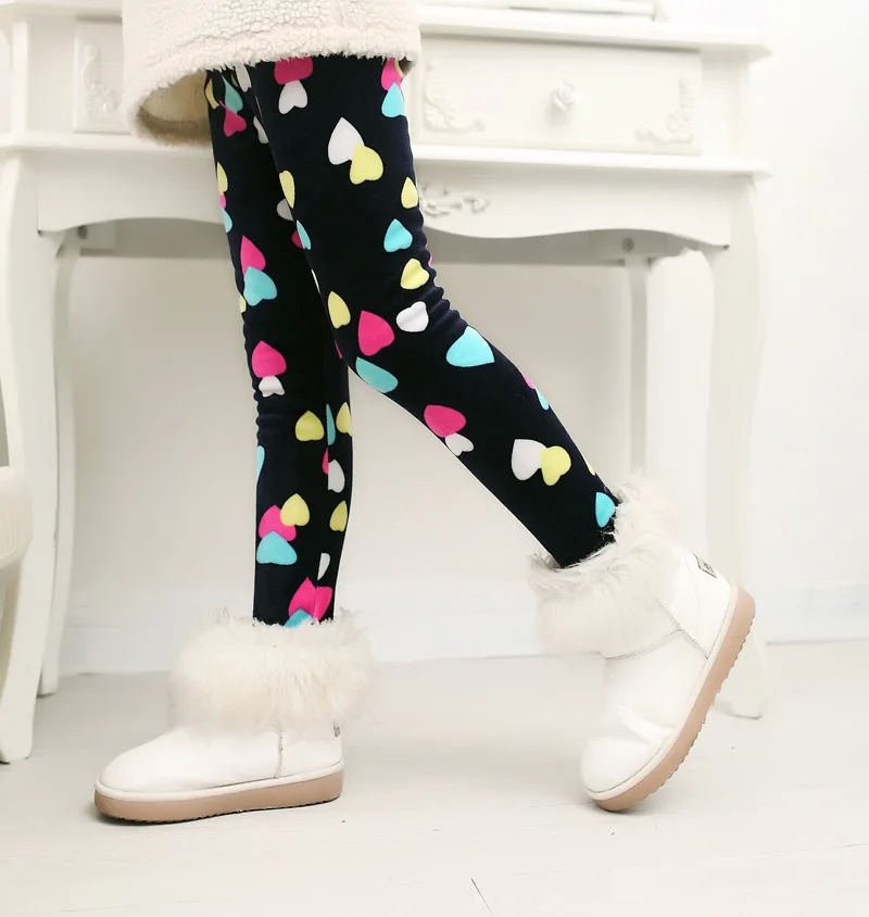 Child Girls Trousers Kids Autumn Winter Keep Warm Leggings Thicken Pencil Pants for Girl 2 3 4 5 6 7 8 Years Children Clothing