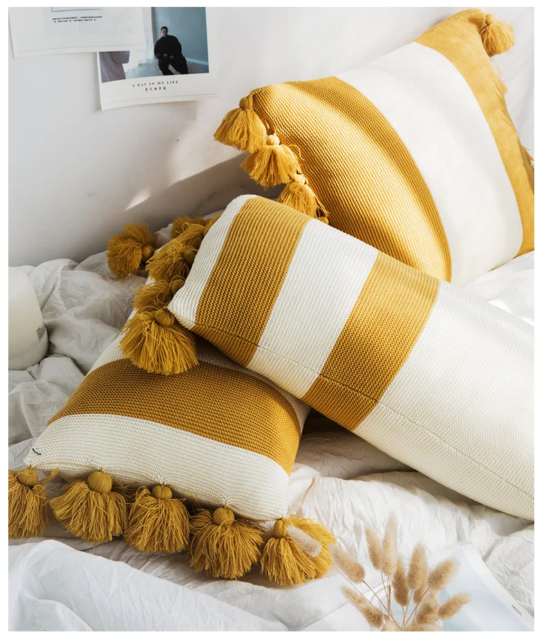 Nicole cotton knitting amazon hot style household pillows on the couch pillow core