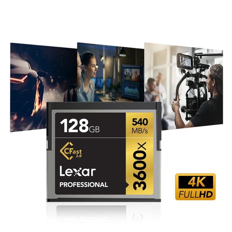 Lexar   2.0 ޸ ī, URSA  URSA ̴ ƹ̶ XC10 C300 MARKII 4K DSLR ī޶, 540 MB/s 3600x, 128GB CFast