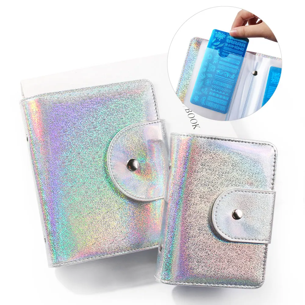 20Slot Nail Art Stamping Plate Case Holder Nail Stamp Template Holder Album Storage Per Dia 6.5*12.5Cm/9.5*14.5Cm Custodia Vuota