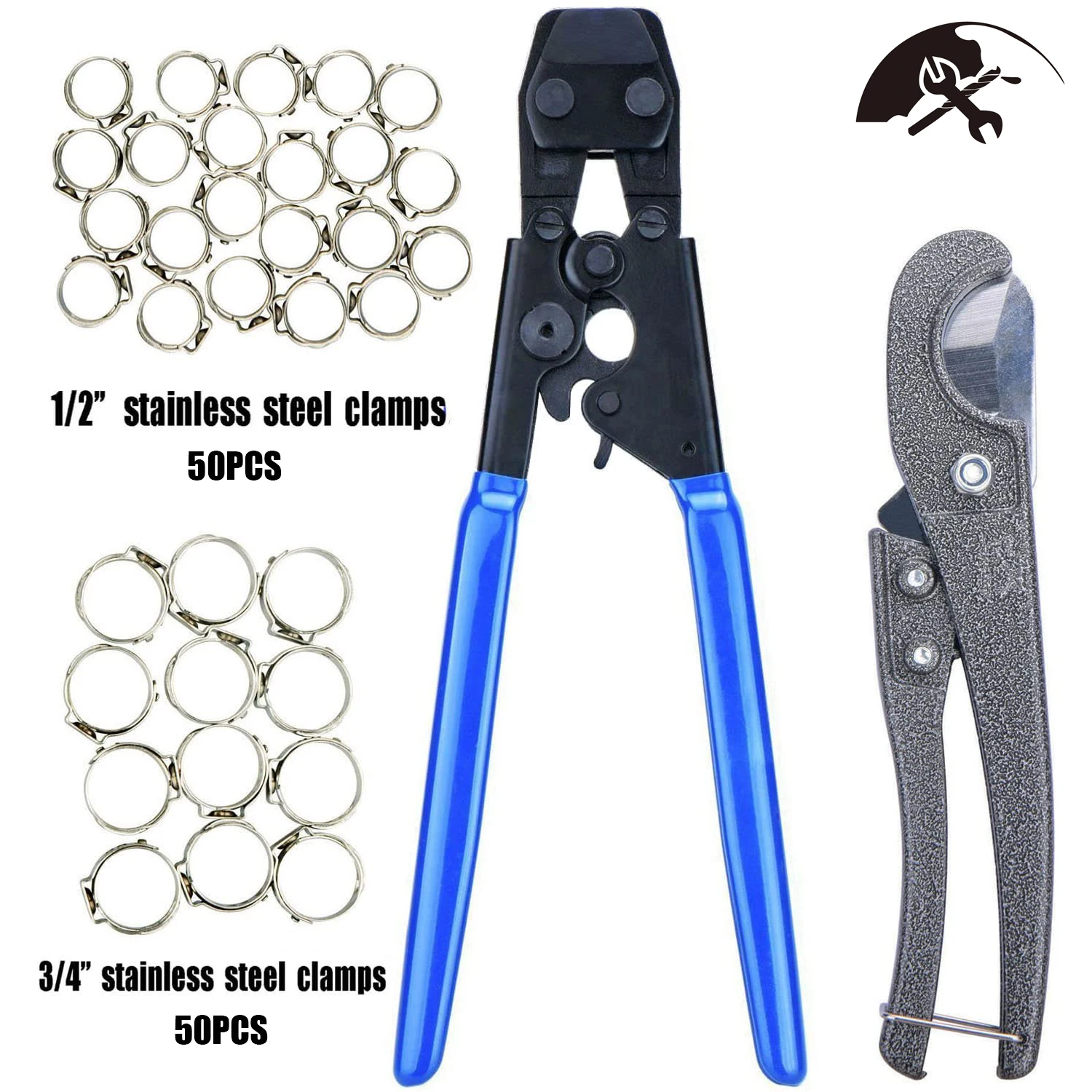 PEX Clamp Cinch Tool Crimping Tool Crimper for Stainless Steel Clamps