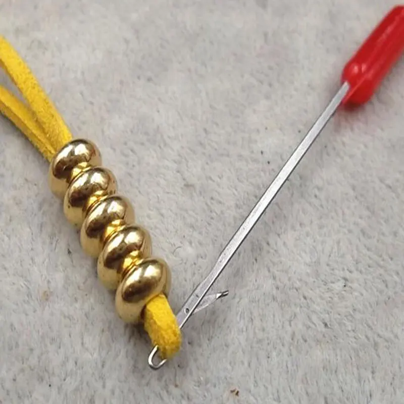 5 шт./лот металлический крючок для вязания крючком пластиковая ручка с язычком