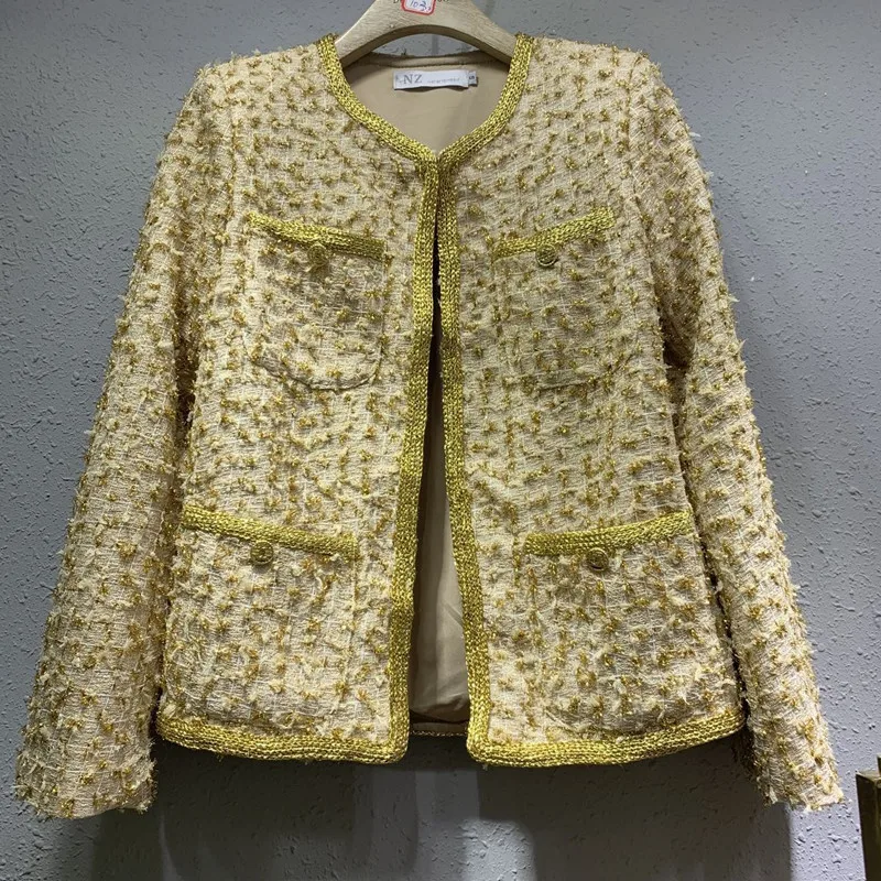 Vosujotis Les Femmes Outcoat Croisé par Une Laine Tweed Manteau Vintage