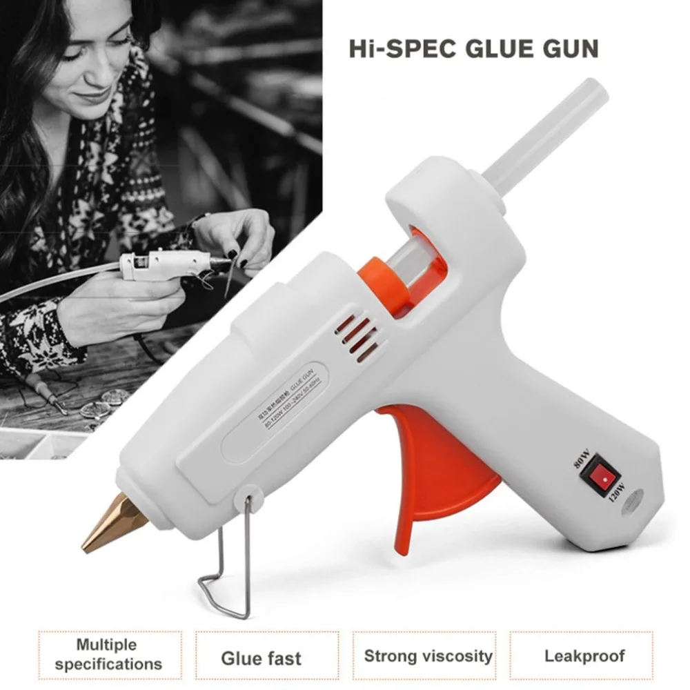 Hot Melt Glue Thermal Glue Gun Repair Heat Gun Pneumatic Hot Glue Gun DIY Tool Hot Melt Glue Stick 40W/100W/150W/80-120W 7/11mm