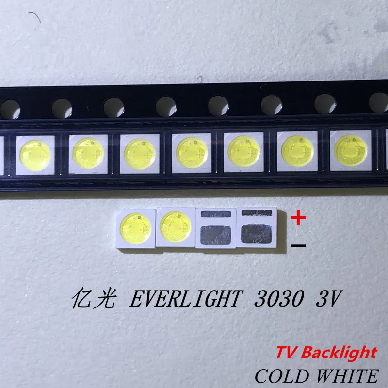 ตัวเลือกสินค้า 100 ชิ้น LED 3030 ชิปคู่ 1W-2W สีขาว สำหรับจอภาพ