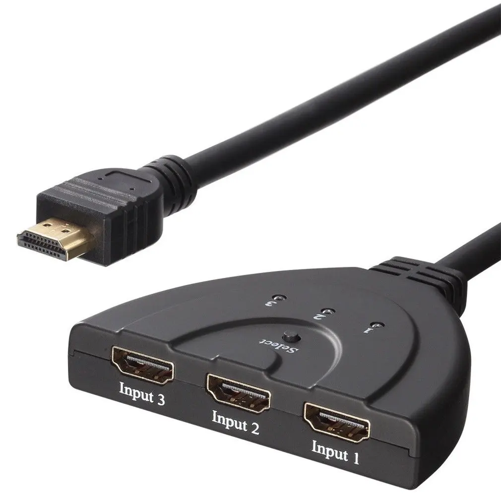 3 порта кабель-разветвитель HDMI 1080P Мульти Переключатель концентратор коробка lcd HDTV для PS3 для xbox