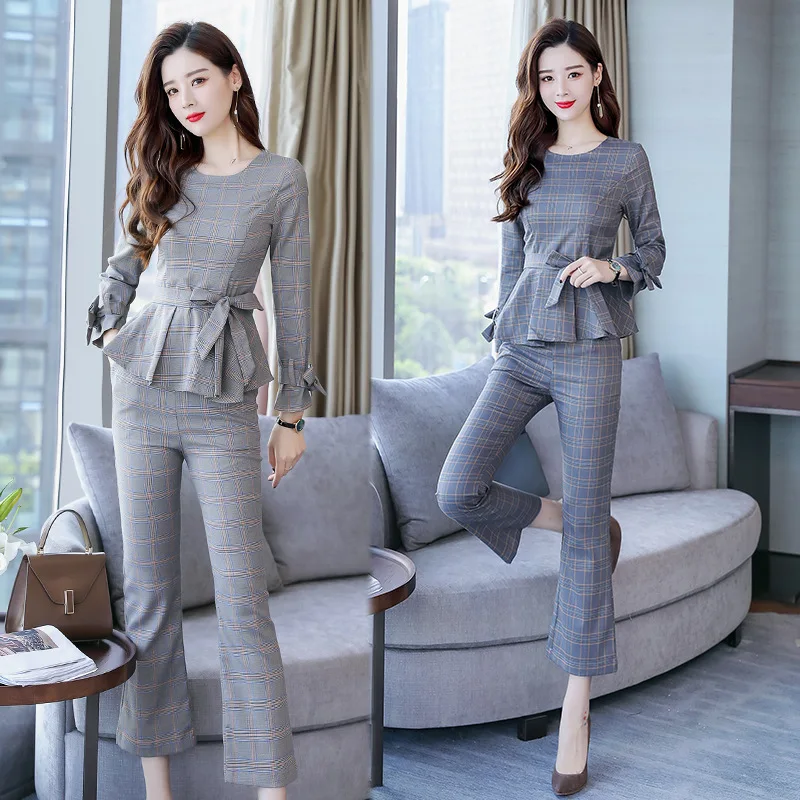 

Pantsuit 2018 Autumn Fashion Slimming Slim Fit Simple Elegant Korean-style Trend Versatile Solid Color Trend