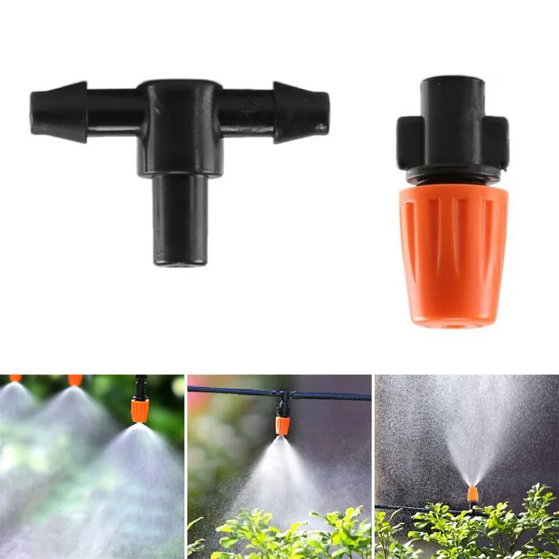 25Sets Automatic Watering 360 Adjust Misting Nozzle Irrigation Drippers Fittings 