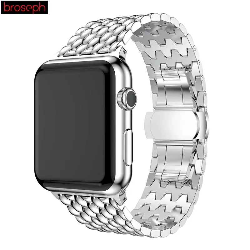 Ремешок для наручных часов Apple Watch Series 4 40 мм 44 Нержавеющая сталь часы ремешок для iwatch, версия 1, 2, 3, ремешок 38 мм 42 мм браслет пояса