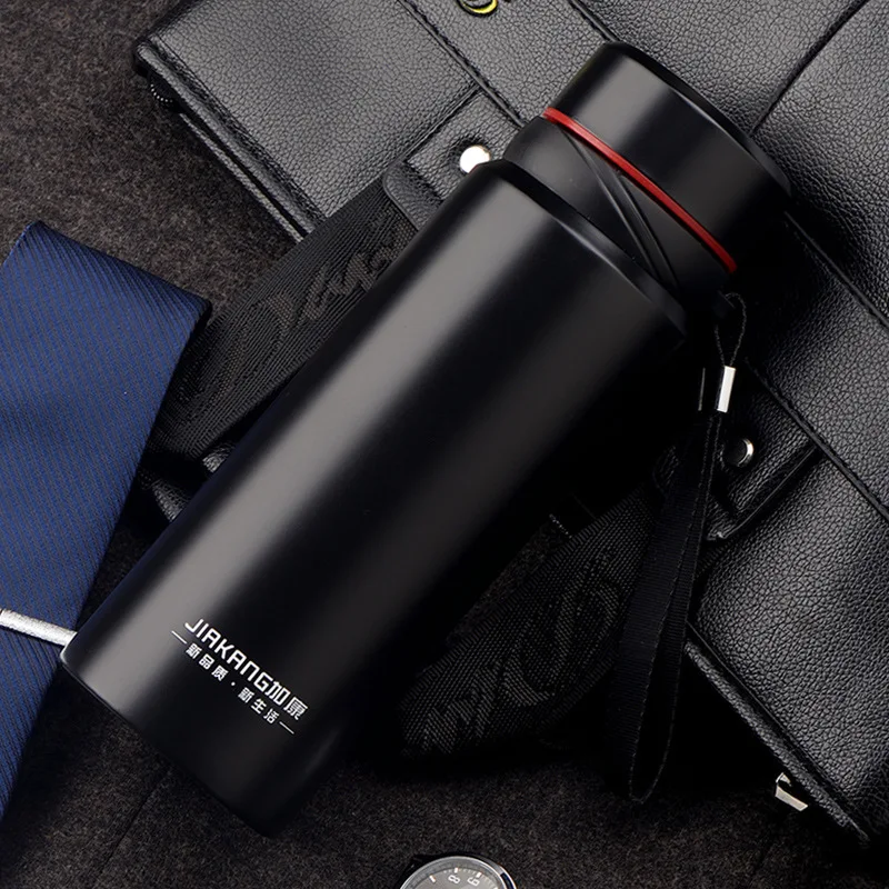 

Stainless Steel Vacuum Flask with Portable Rope Glass Outdoor Sports Kettle Creative Gifts Advertisement Cup Customizable